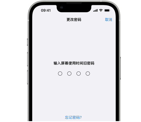 杨市办事处iPhone屏幕维修分享iPhone屏幕使用时间密码忘记了怎么办 