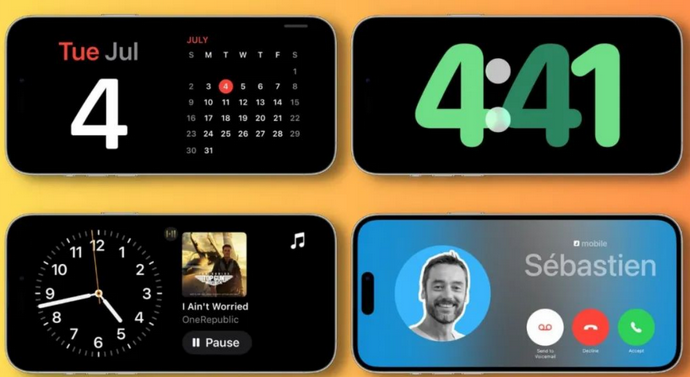 杨市办事处苹果手机维修分享iOS17横屏充电待机显示有什么好处 