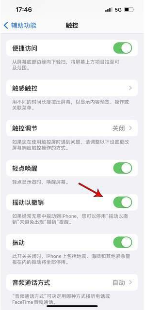 杨市办事处苹果手机维修分享iPhone手机如何设置摇一摇删除文字 